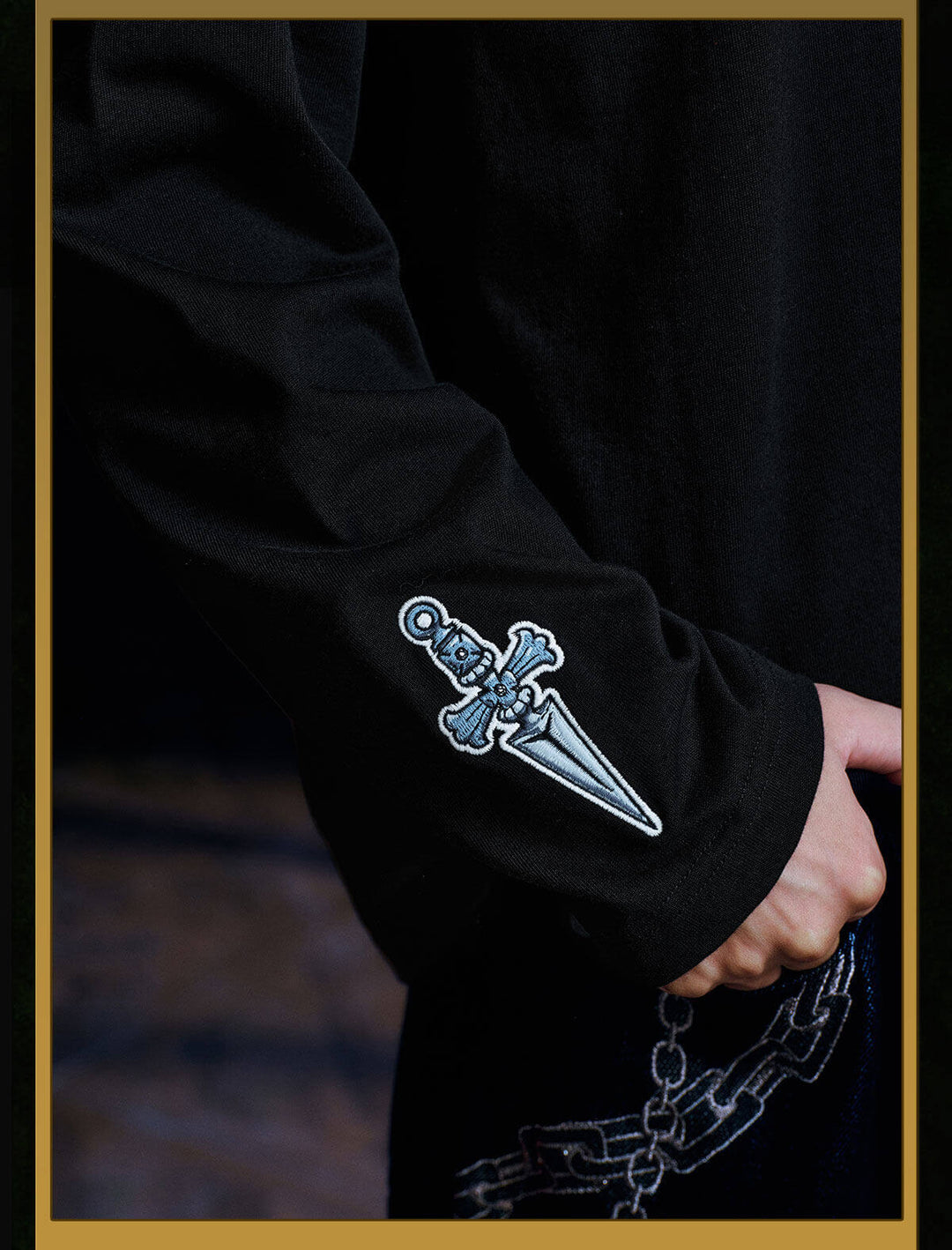 MEDM × HUNTER×HUNTER Character Embroidered Patch Long Sleeve Tee | Face 3 Face
