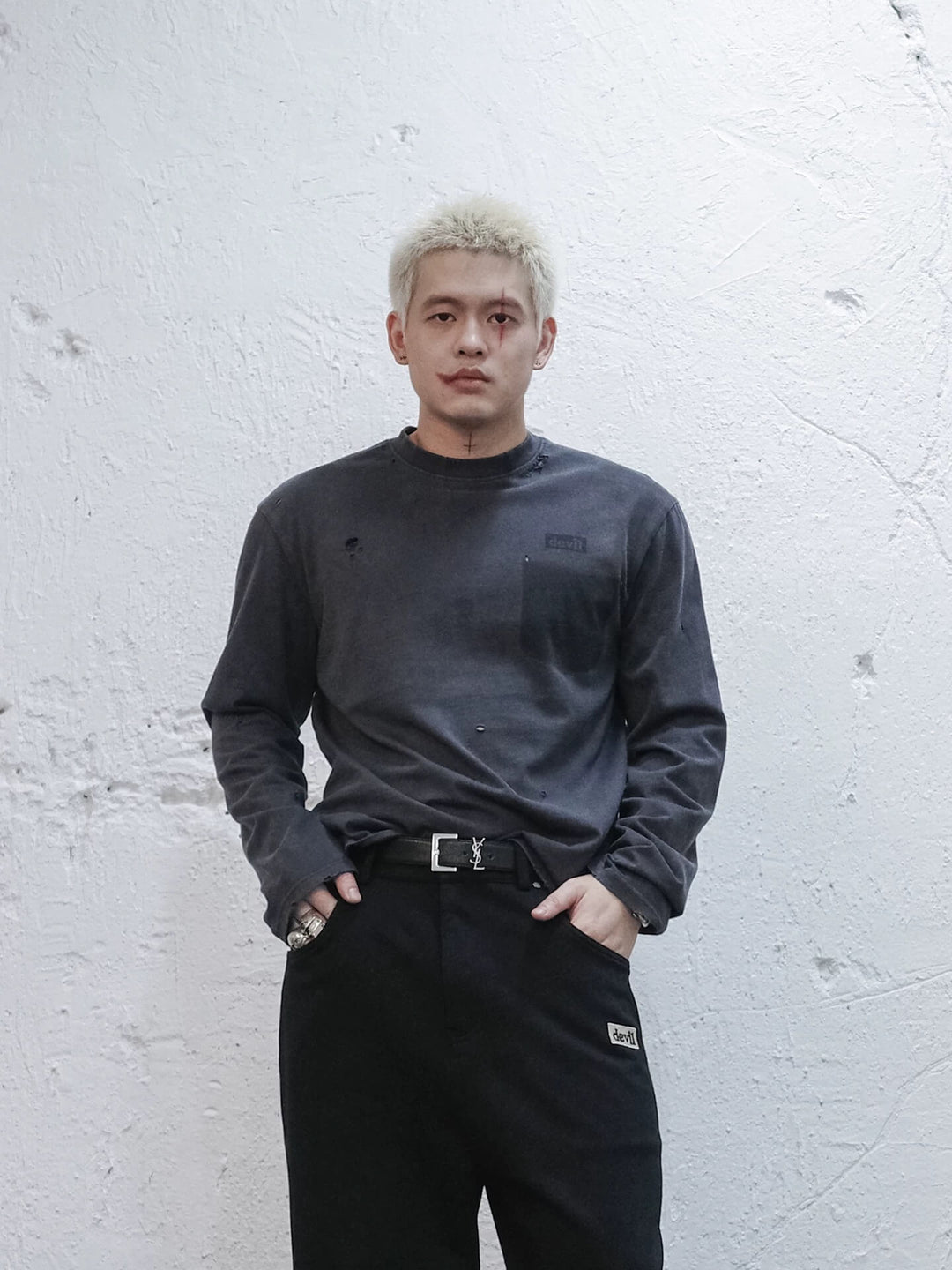 UNDERWATER Sun Faded Pocket Vintage Wash Long Sleeve Tee | Face 3 Face