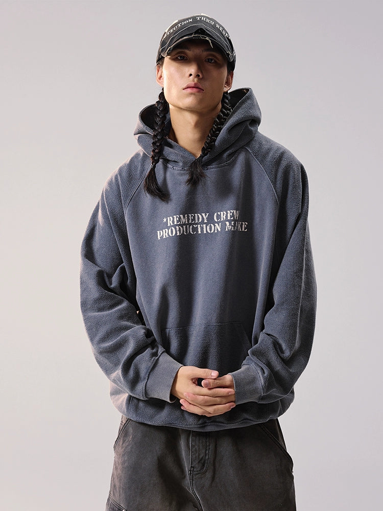Remedy Washed Reversible Raglan Hoodie | Face 3 Face