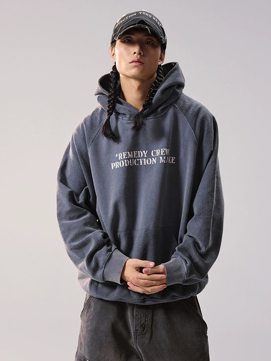 Remedy Washed Reversible Raglan Hoodie | Face 3 Face