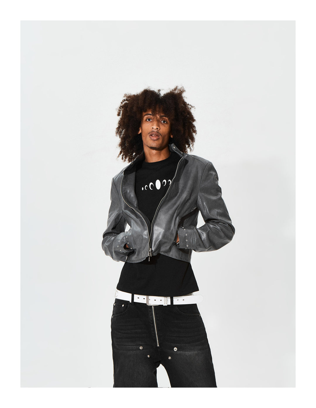 KARMANISTIC Racing Short Leather Jacket | Face 3 Face