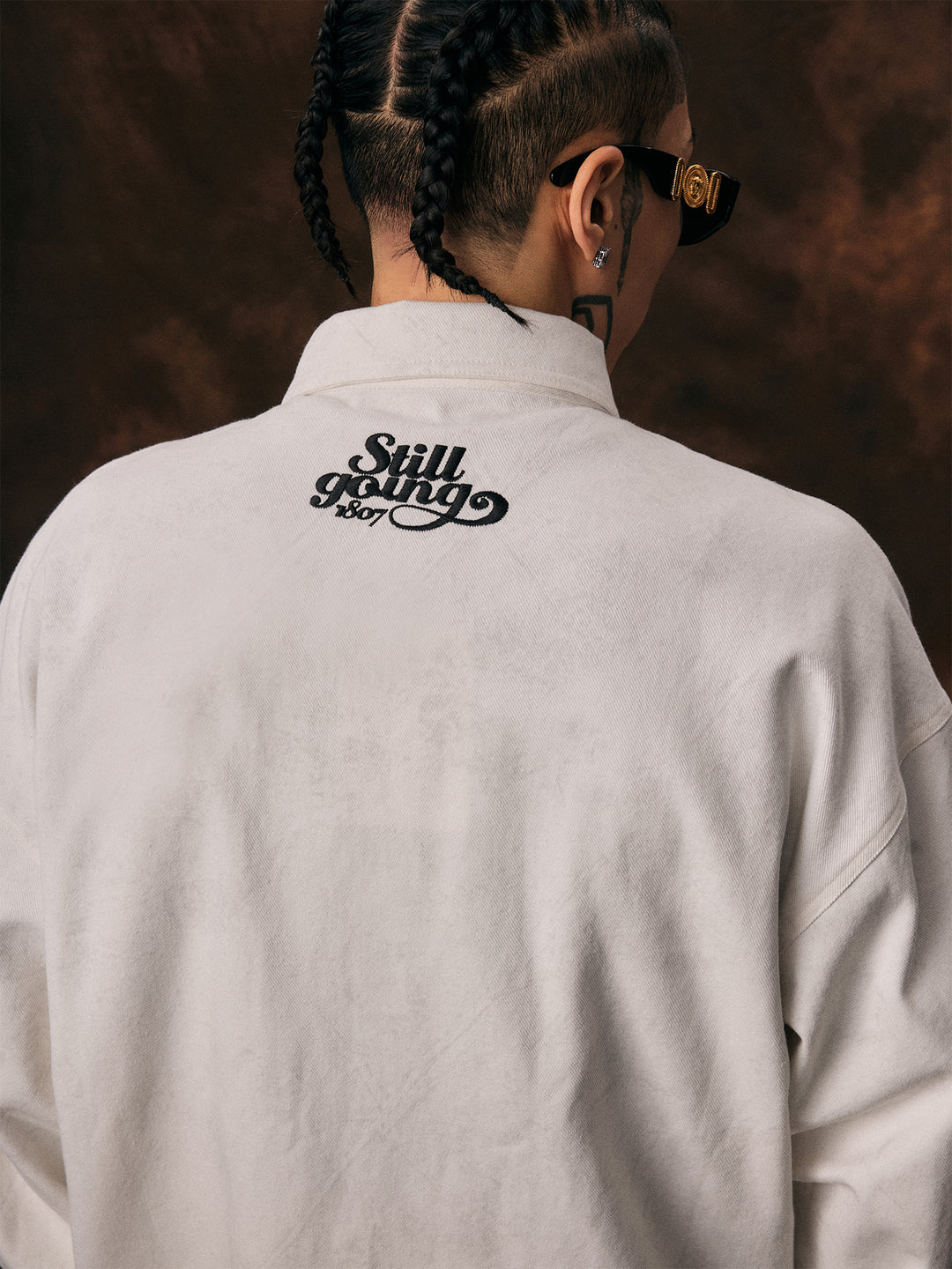 1807 STILL GOING Printed Twill Shirt Jacket | Face 3 Face