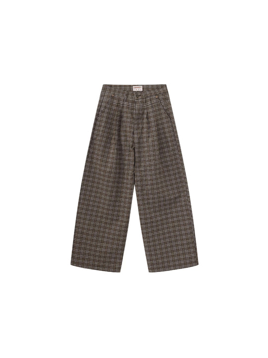 LIBERAFIT Plaid Seersucker Baggy Suit Pants | Face 3 Face