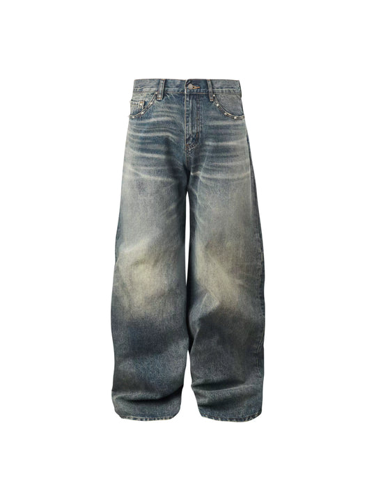 KARMANISTIC Riveted Washed Baggy Jeans | Face 3 Face