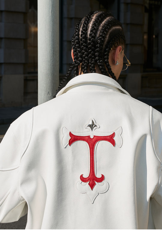 STEEPC Two Tone Leather Racing Jacket | Face 3 Face