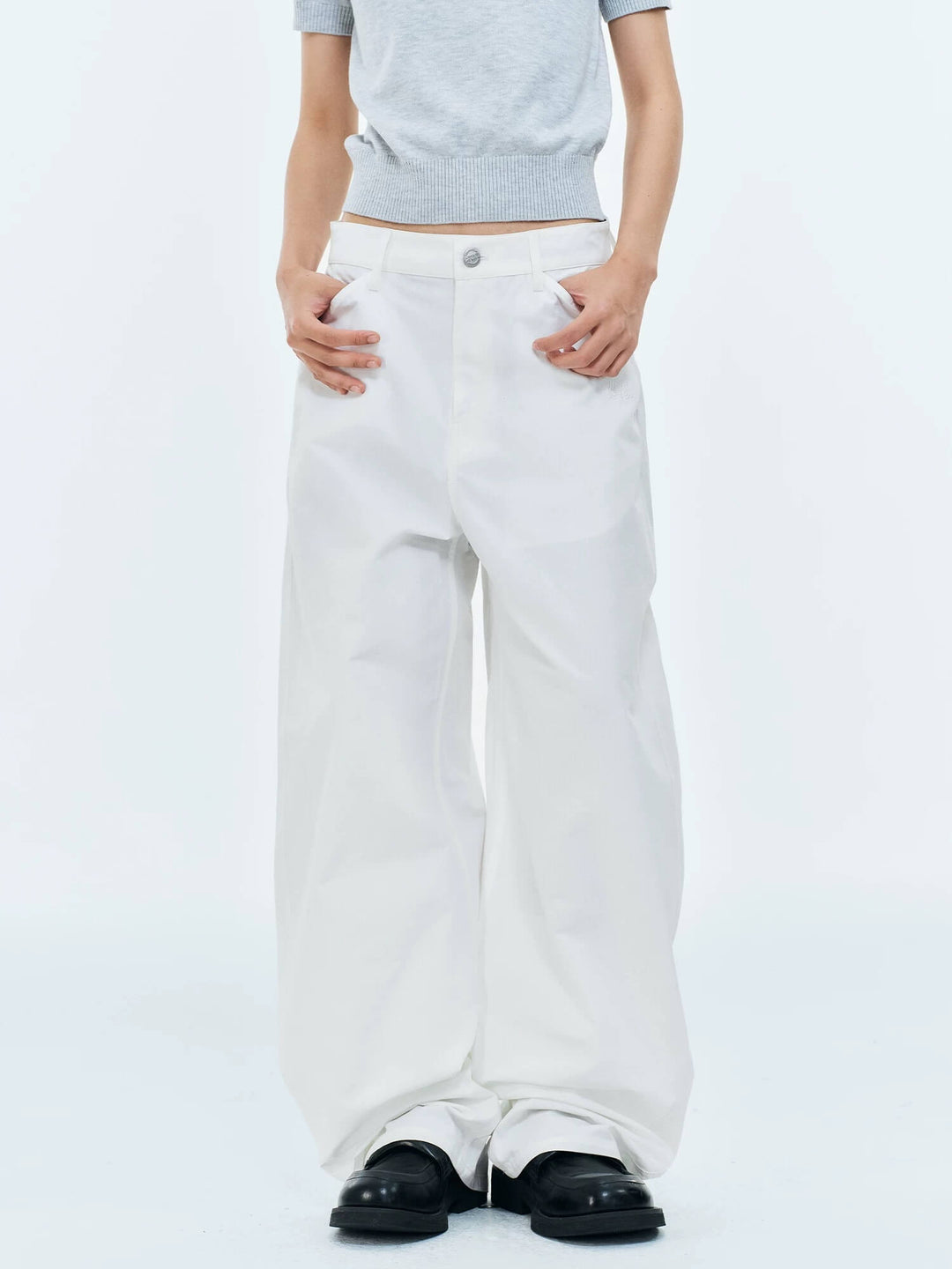 MEDM Lightweight Embroidered Baggy Pants | Face 3 Face