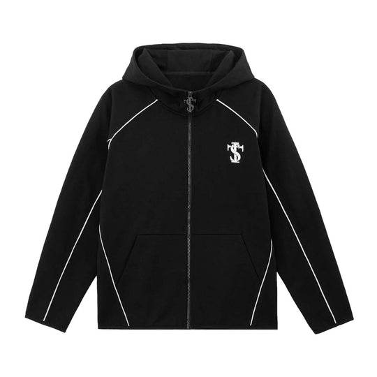 Small Town Kid Reflective Accent Line Zip Up Hoodie | Face 3 Face