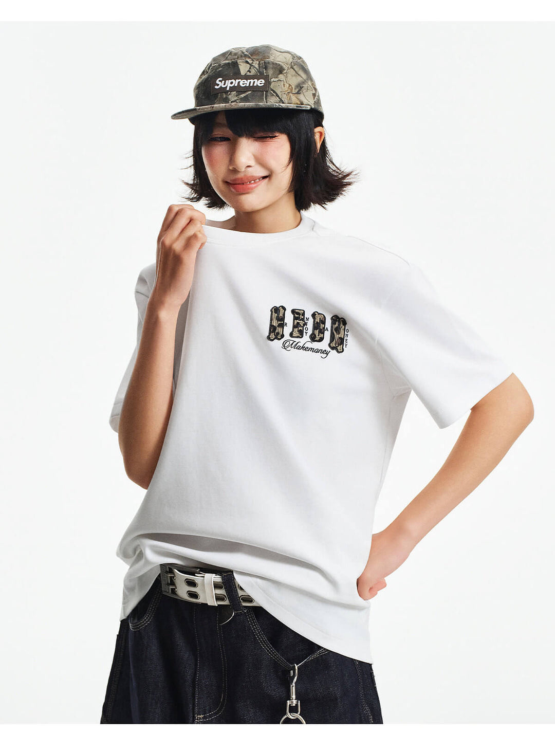 MEDM Small Leopard Logo Patch Long Sleeve Tee | Face 3 Face