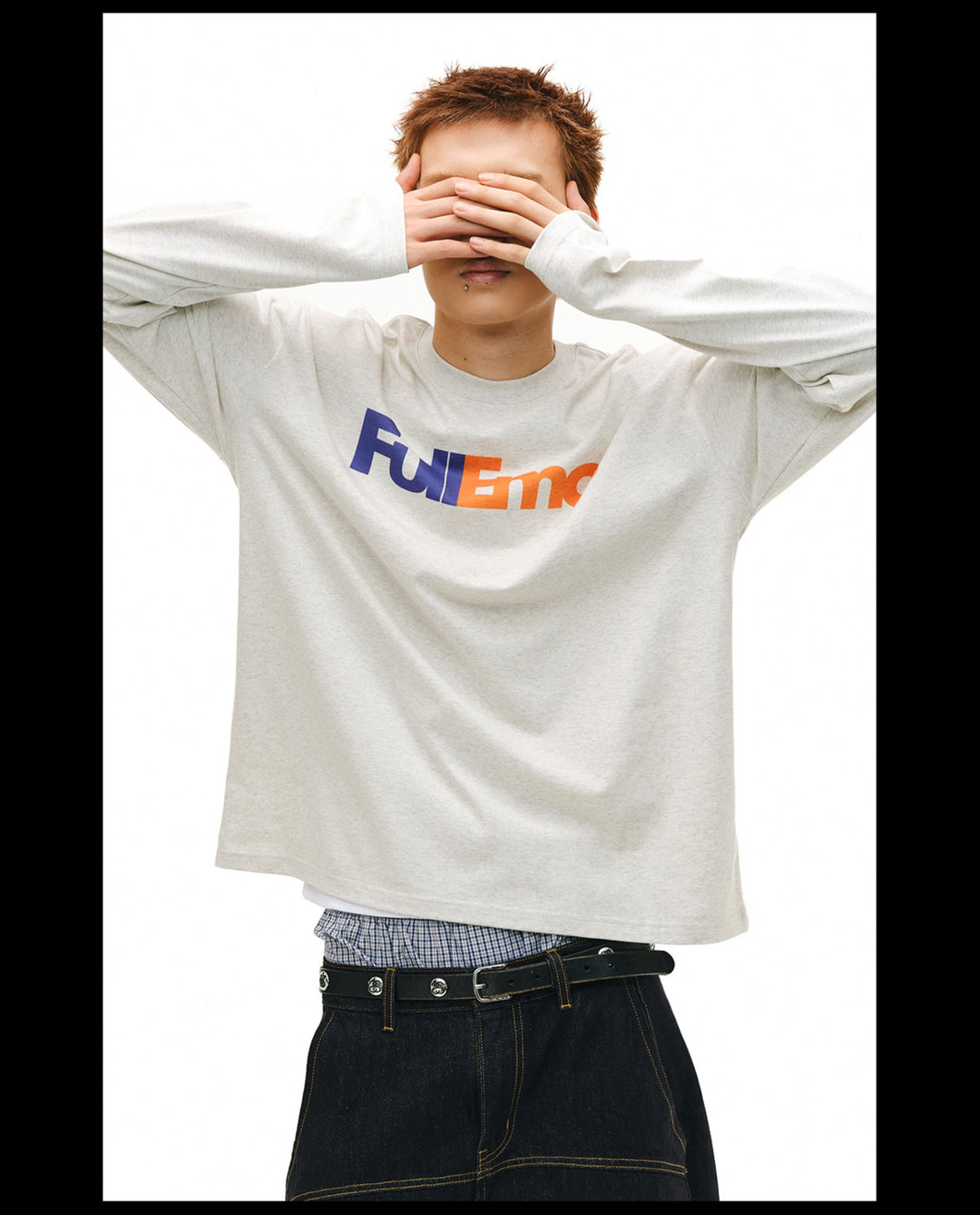 NOVACAM Vintage Playful Logo Long Sleeve Tee | Face 3 Face