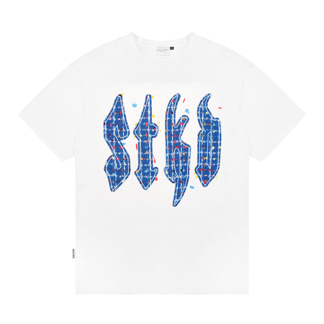 Small Town Kid Plaid STKD Patch Splash Ink Tee | Face 3 Face