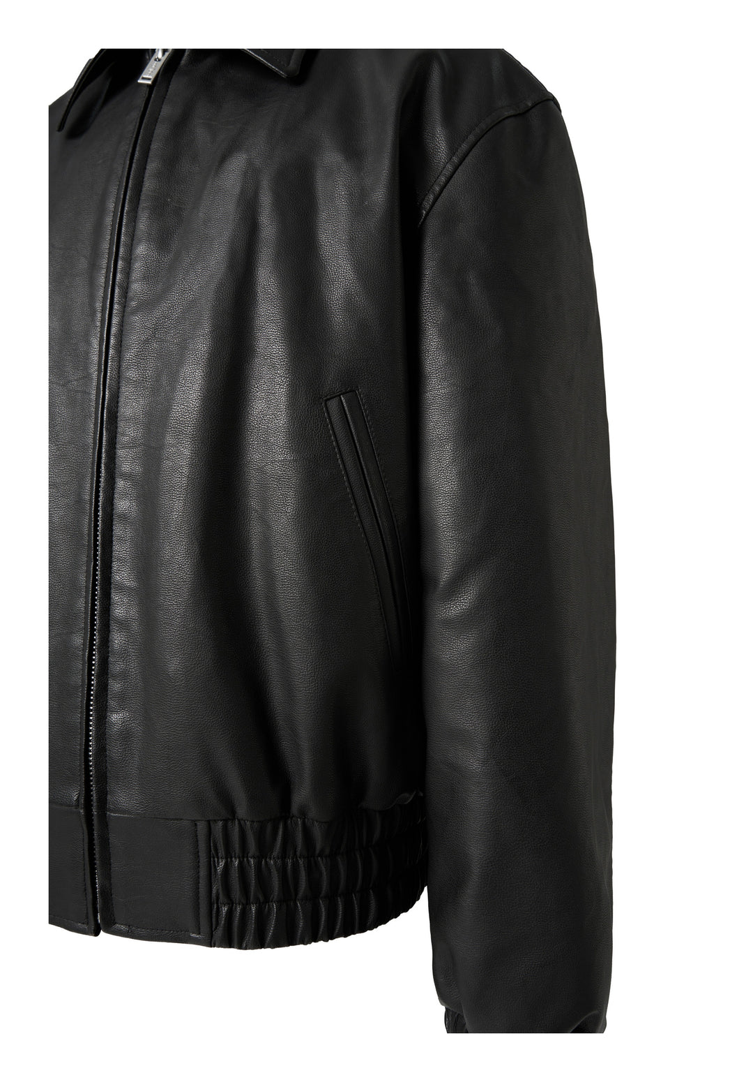 KARMANISTIC Graphic Embroidered Leather Short Bomber Jacket | Face 3 Face