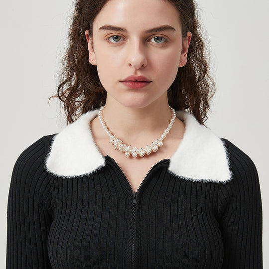 AWE Luxury Flower Pearl Necklace | Face 3 Face