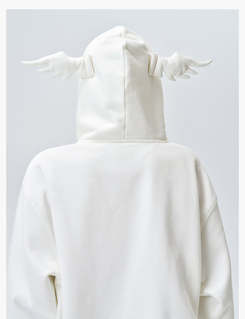 MEDM Angel & Devil Horns Zip-Up Hoodie | Face 3 Face