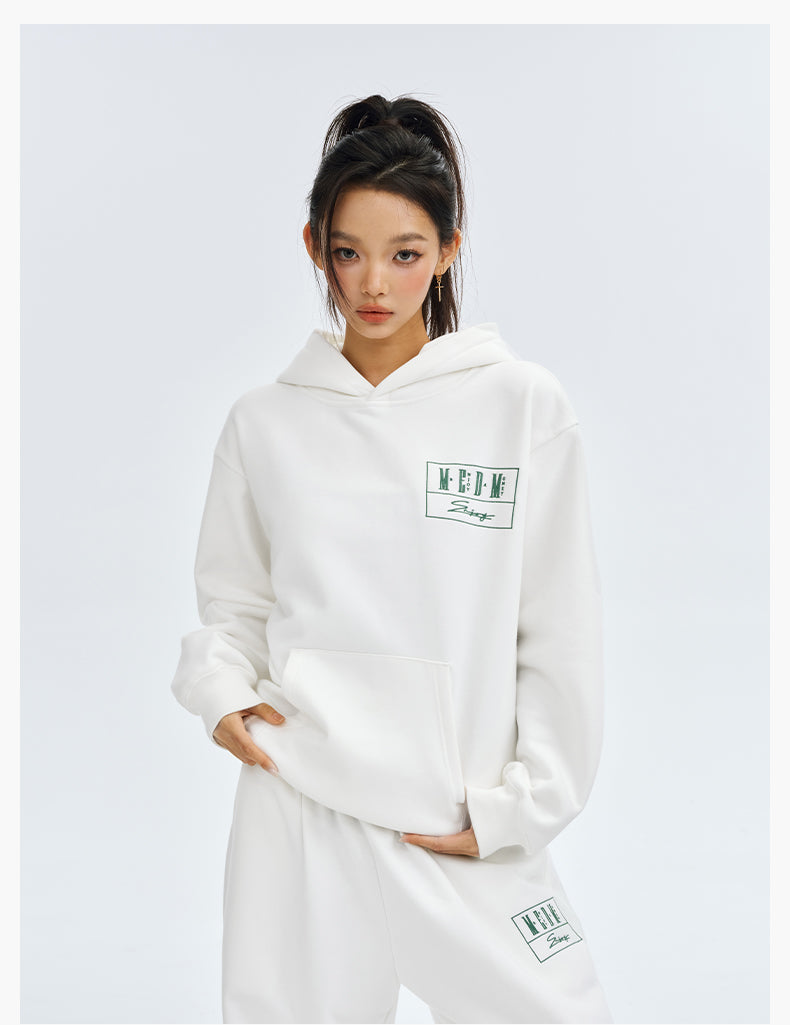 MEDM Embroidered Lettered Logo Hoodie & Sweatpants | Face 3 Face