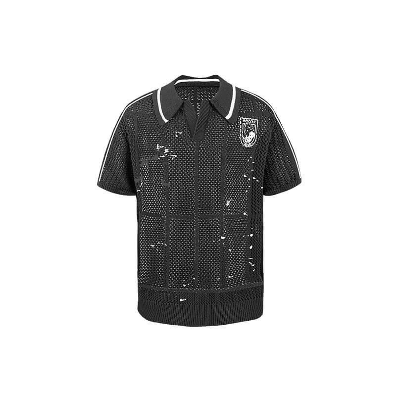 Night Lab Skeleton Cage Open Knit Polo | Face 3 Face