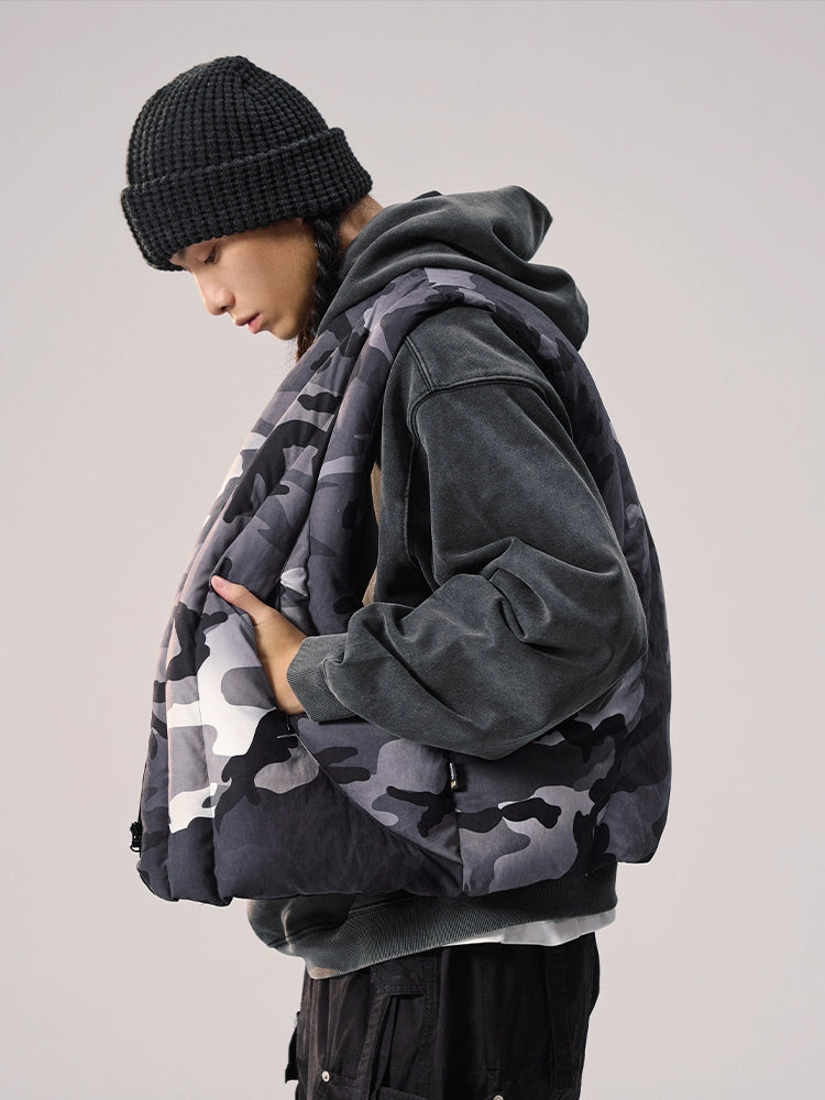Remedy Camouflage Stitch Down Vest | Face 3 Face