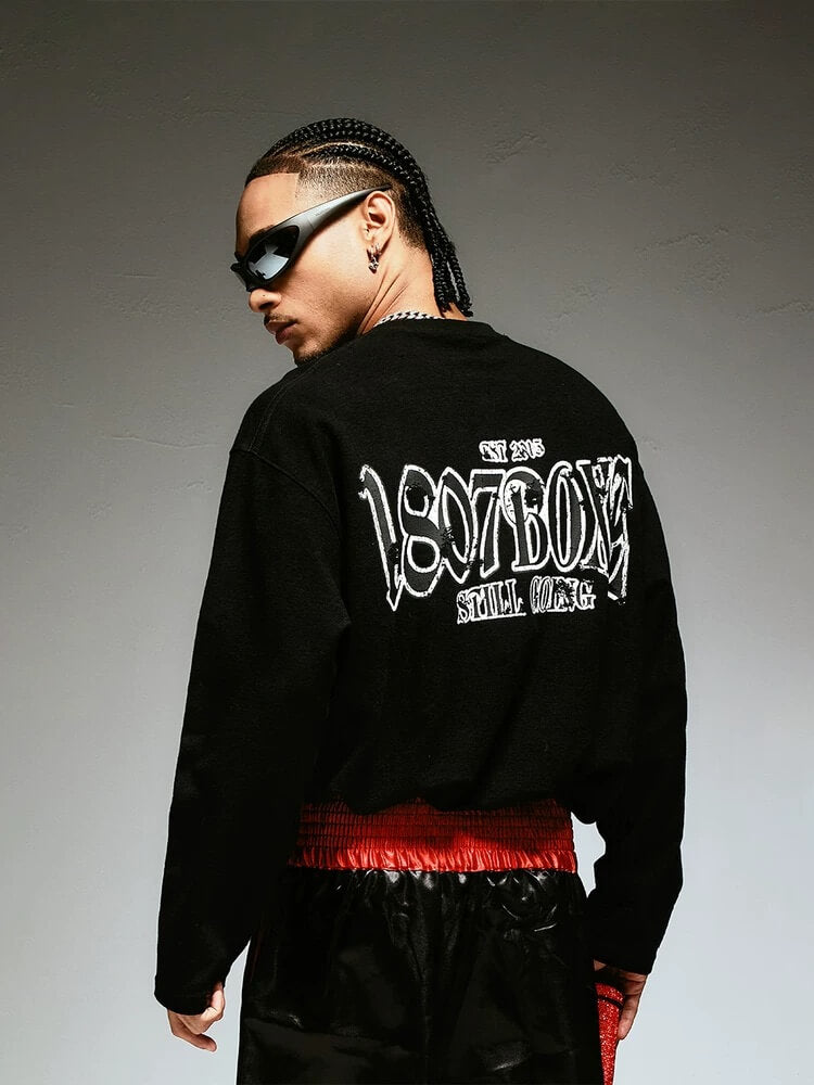 1807 BOXE Vintage Printed Quick Dry Long Sleeve Tee | Face 3 Face