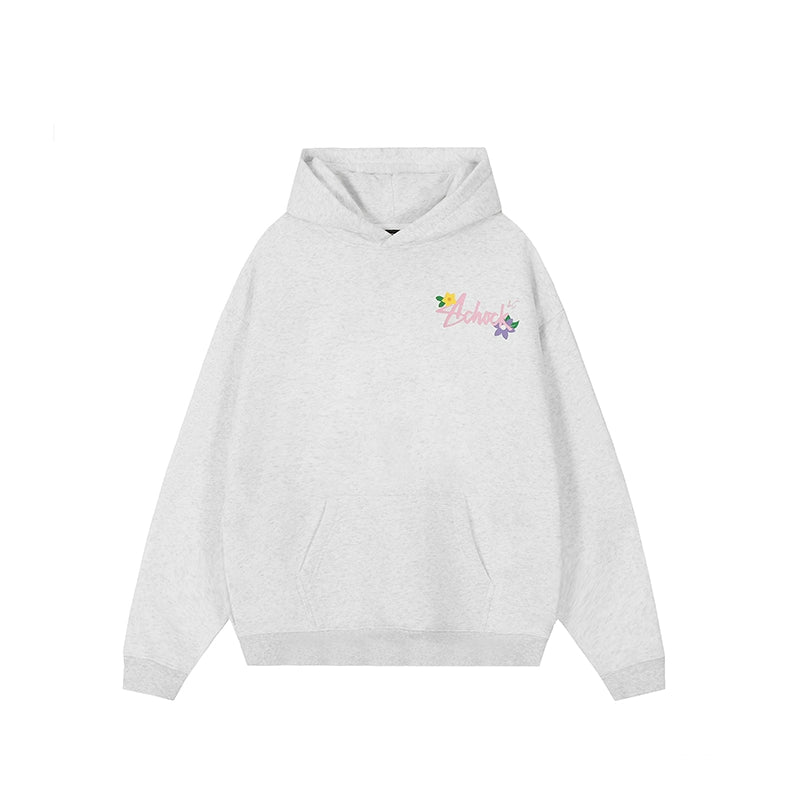 Achock Floral Embroidery Logo Printed Hoodie | Face 3 Face