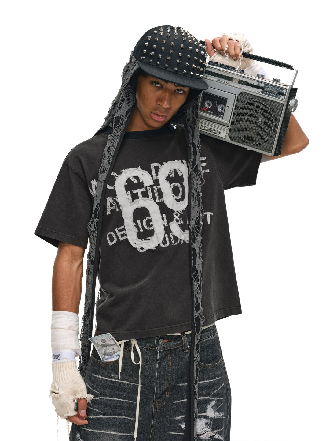 ANTIDOTE Vintage Washed Patch Embroidery Tee | Face 3 Face