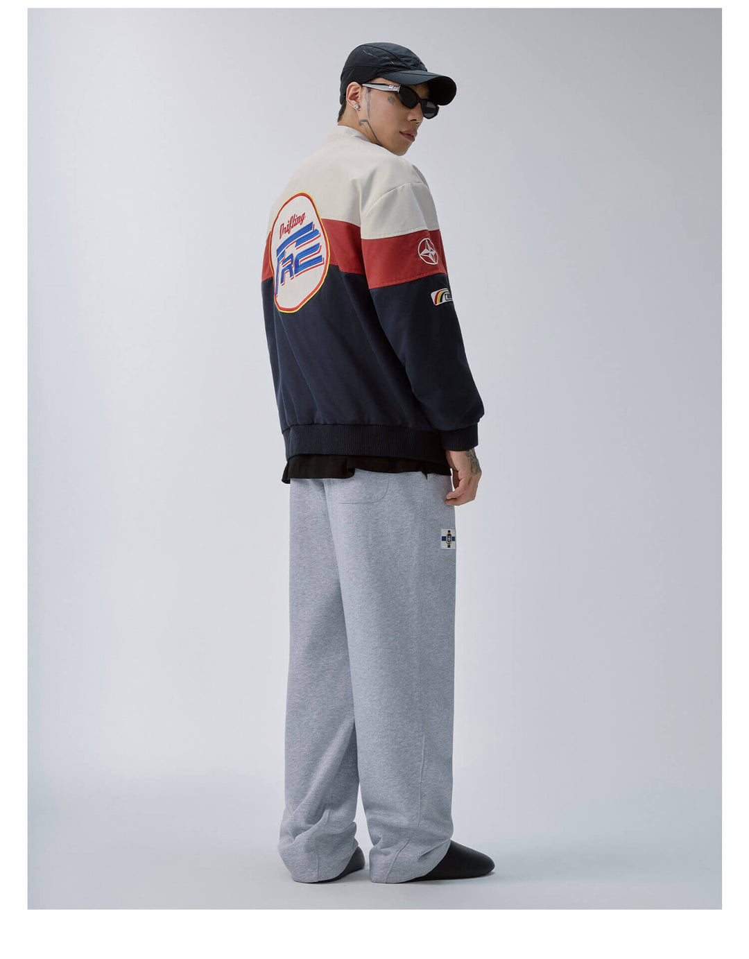 F2CE Patchwork Color Block Racing Jacket | Face 3 Face