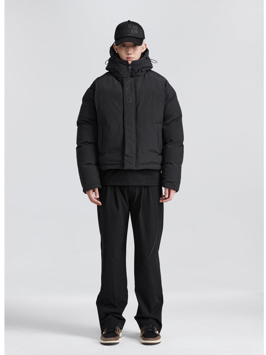 NOVACAM Logo Print Hooded Puffer Jacket | Face 3 Face