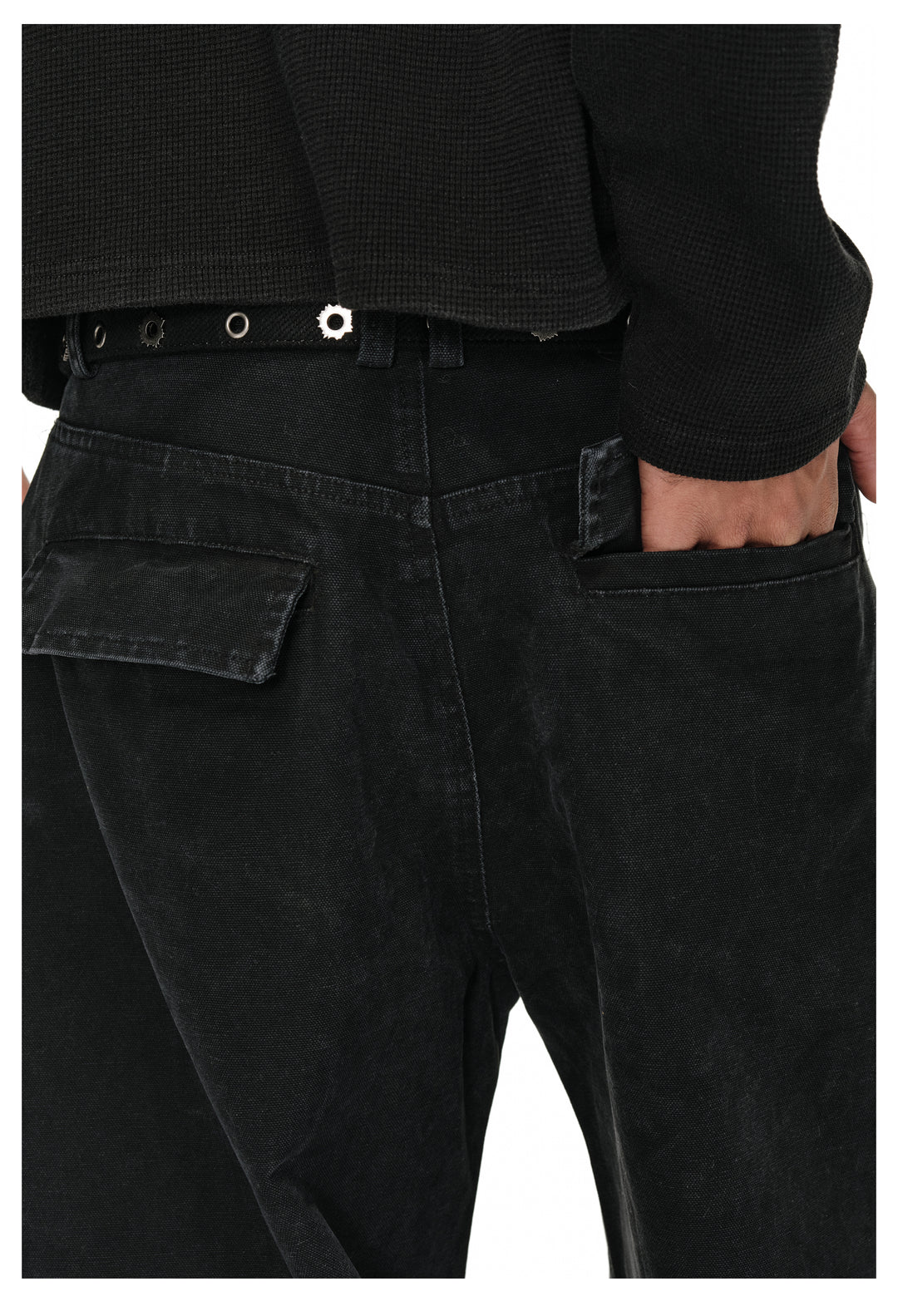 ANTIDOTE Deconstructed Washed Balloon Work Pants | Face 3 Face