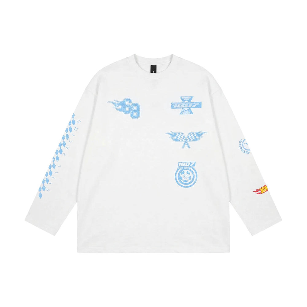 1807 Hot Wheels Racing Vintage Print Long Sleeve Tee | Face 3 Face