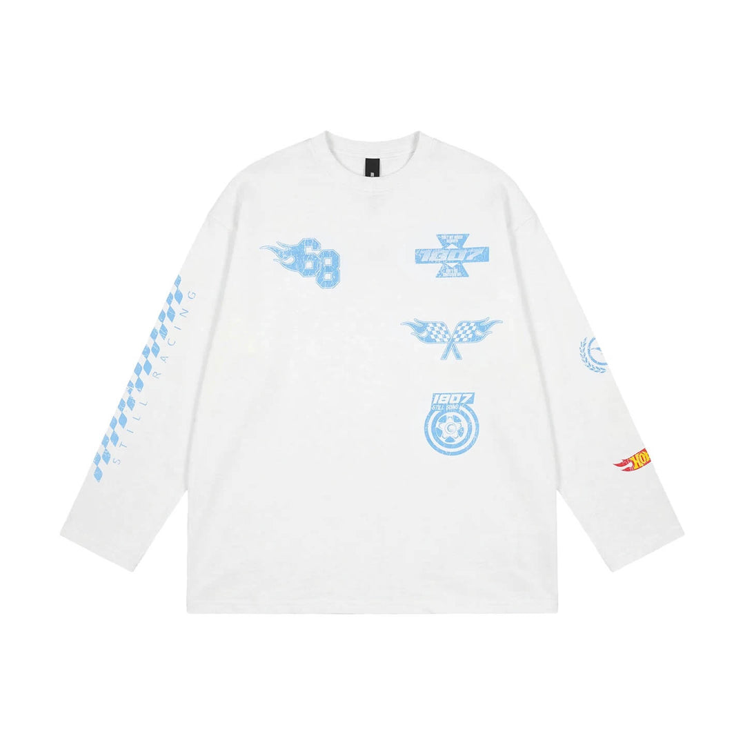 1807 Hot Wheels Racing Vintage Print Long Sleeve Tee | Face 3 Face