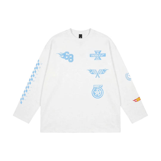 1807 Hot Wheels Racing Vintage Print Long Sleeve Tee | Face 3 Face