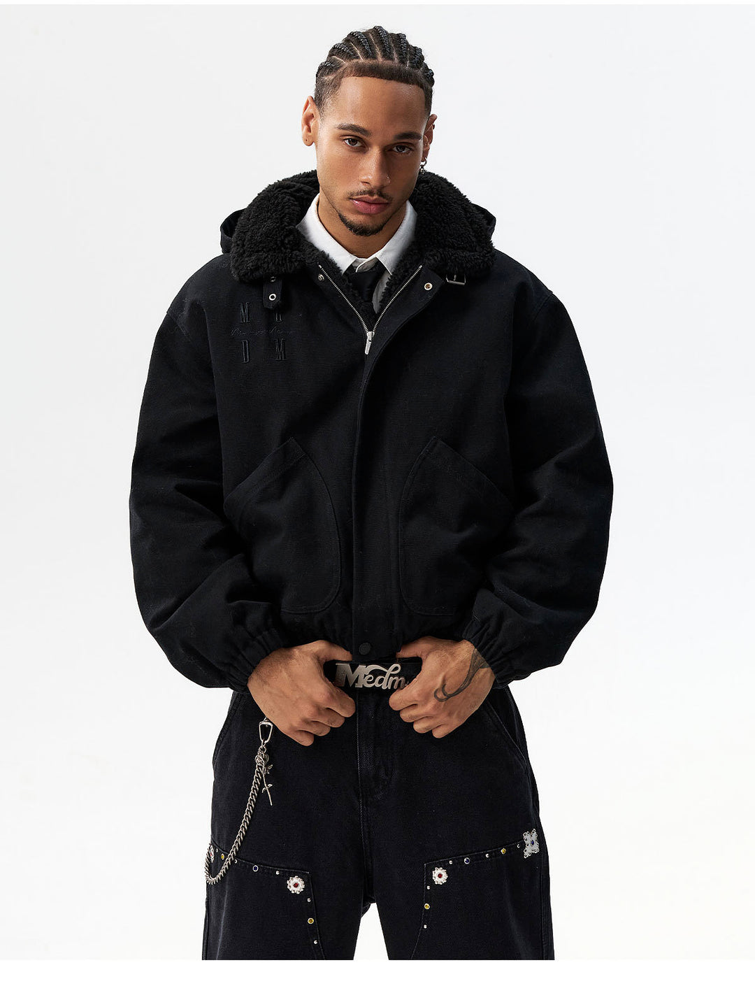 MEDM Sherpa Fleece Quilted Work Jacket | Face 3 Face