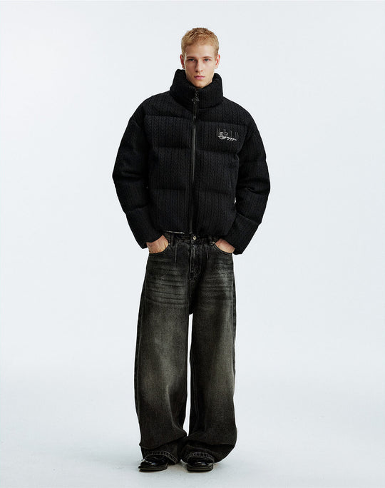 MEDM Cable Knit Down Jacket | Face 3 Face