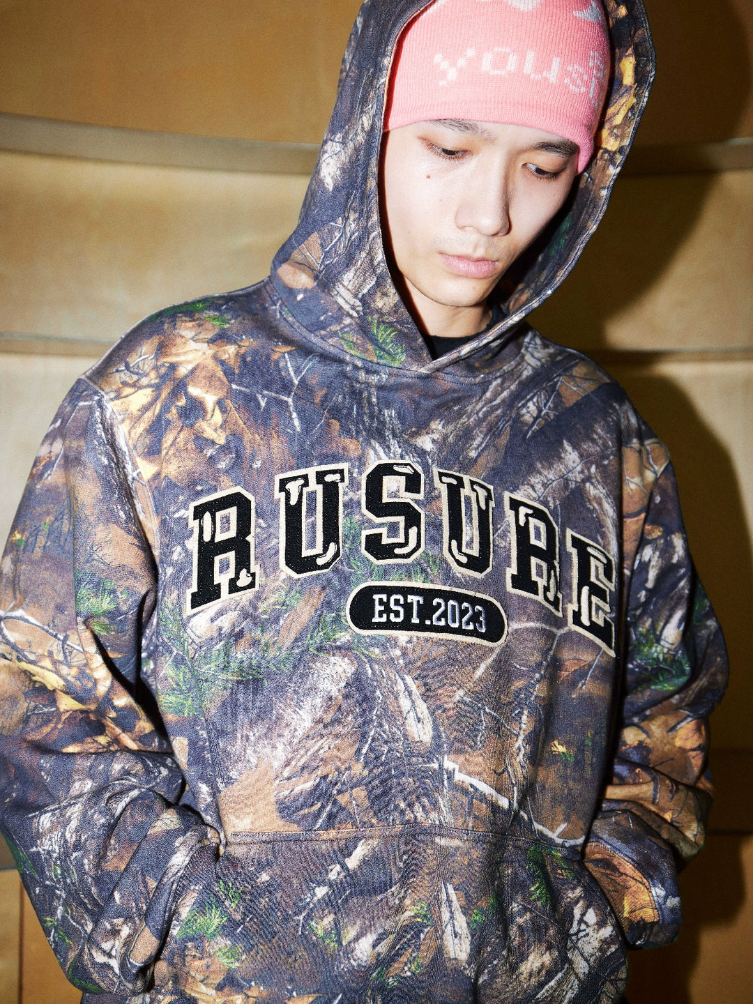 RUSURE Tree Camouflage Logo Patch Embroidered Hoodie | Face 3 Face