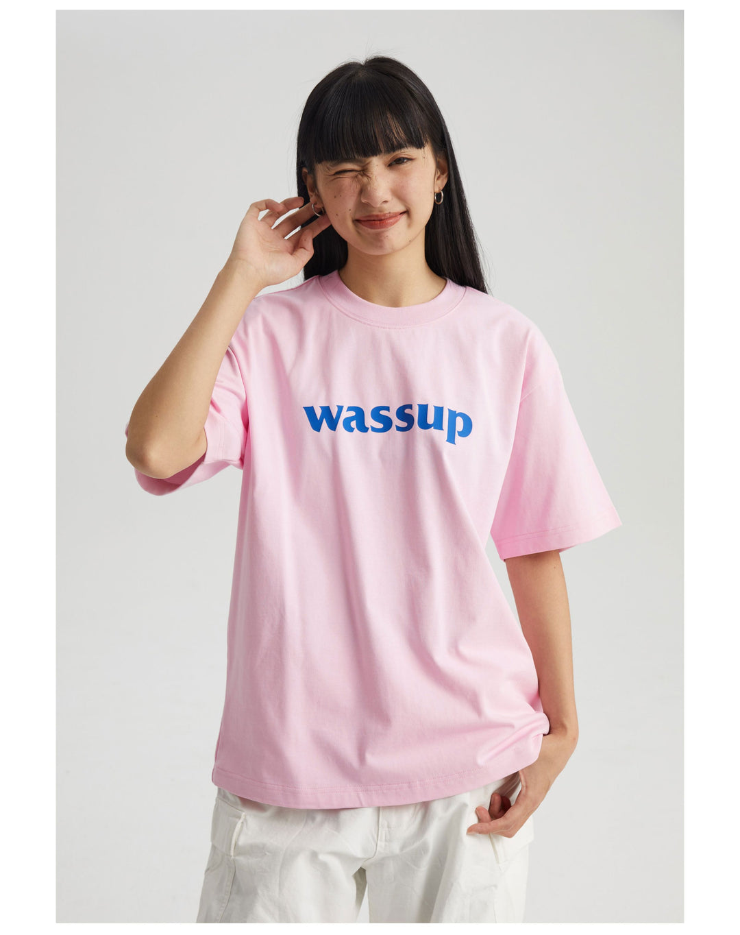 Wassup House Big Logo Print Basic Tee