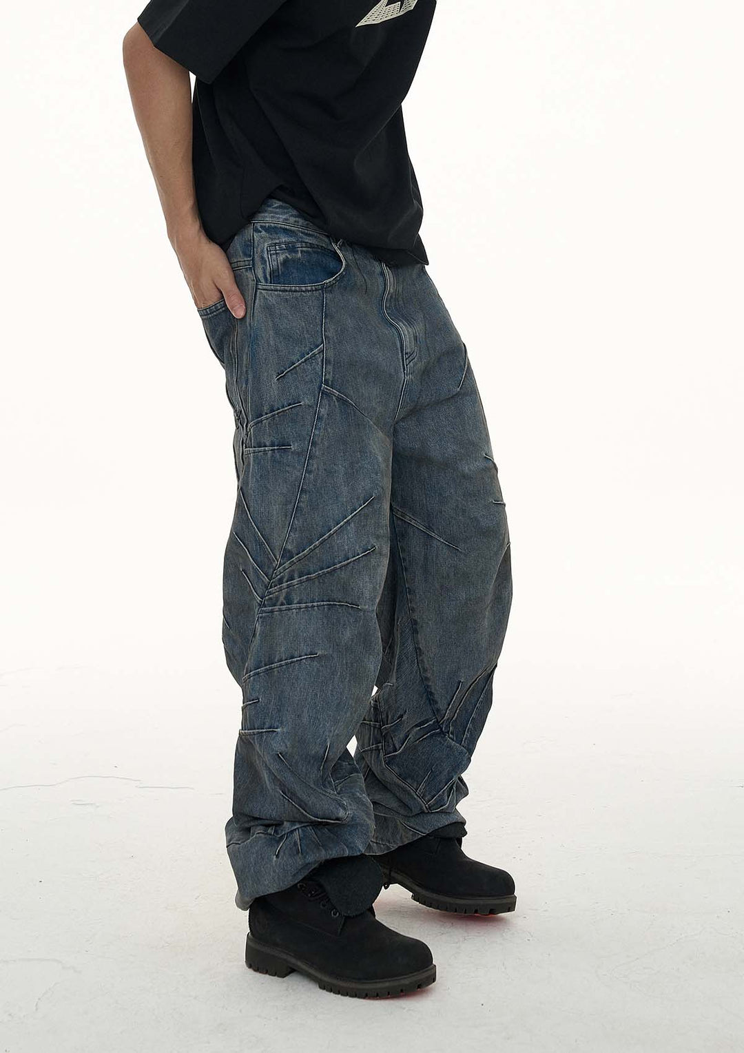 EVILKNIGHT(EK) Thorn Machete Vintage Washed Craft Jeans | Face 3 Face