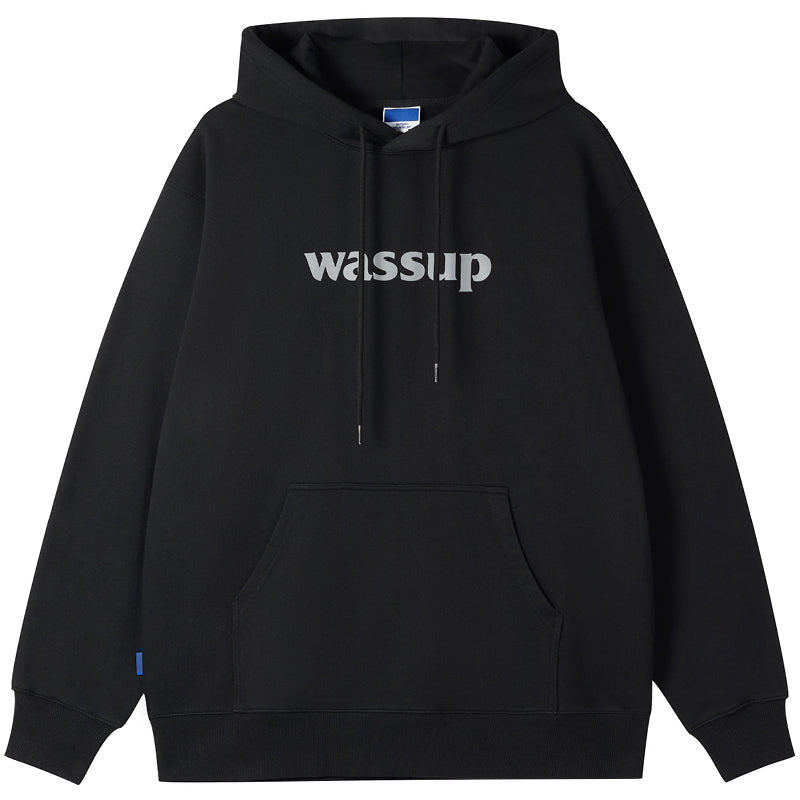 Wassup House Basic Logo Print Hoodie