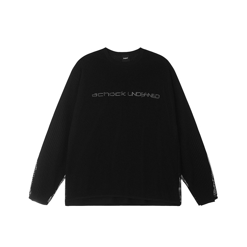 Achock Fake Two Pieces Printed Mesh Long Sleeve Tee | Face 3 Face