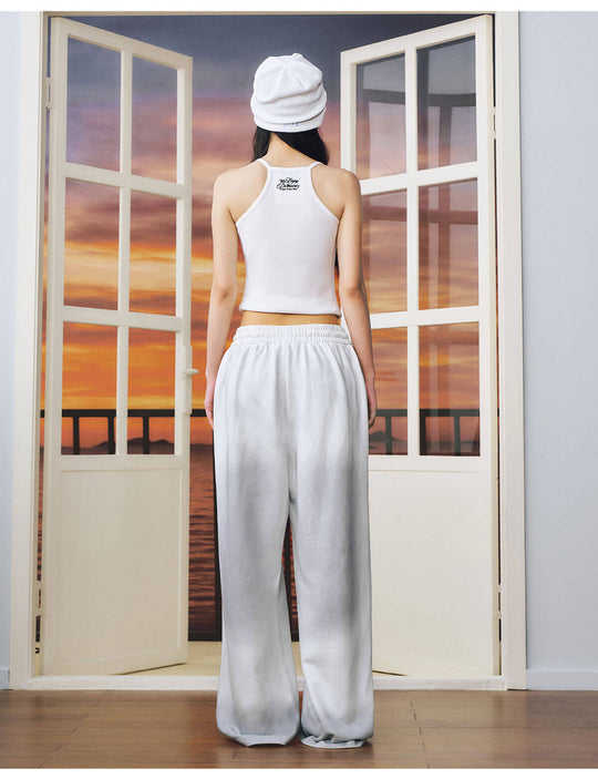 MEDM Skeleton Angel Graphic Print Washed Baggy Sweatpants | Face 3 Face