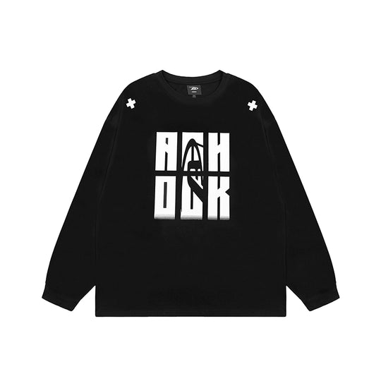Achock Letter Logo Print Long Sleeve Tee | Face 3 Face