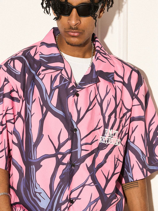 EMPTY REFERENCE Tree Branch Short Sleeve Shirt