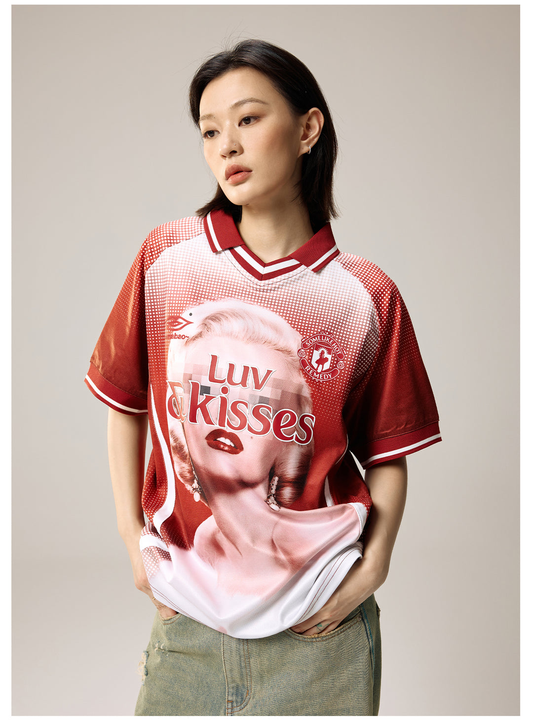 Remedy Luv & Kisses Soccer Jersey Polo Shirt | Face 3 Face