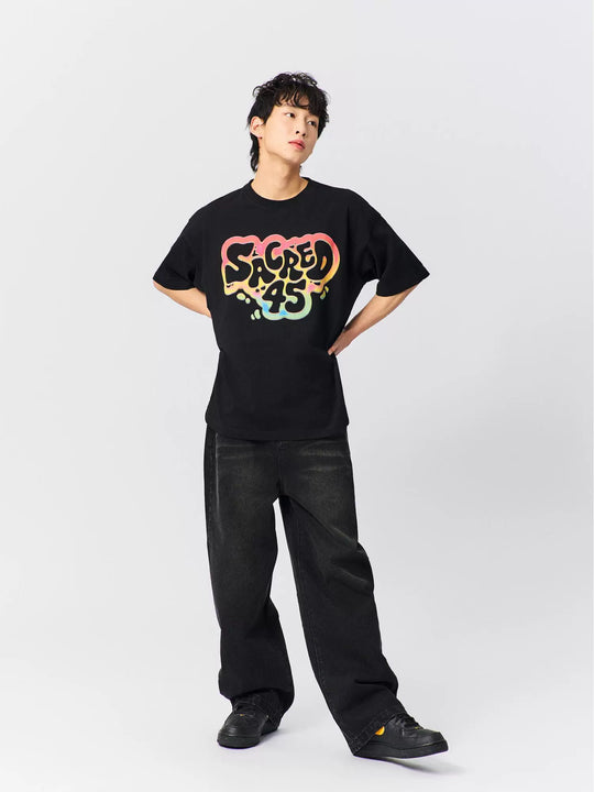 S45 Rainbow Gradient Logo Printed Tee | Face 3 Face