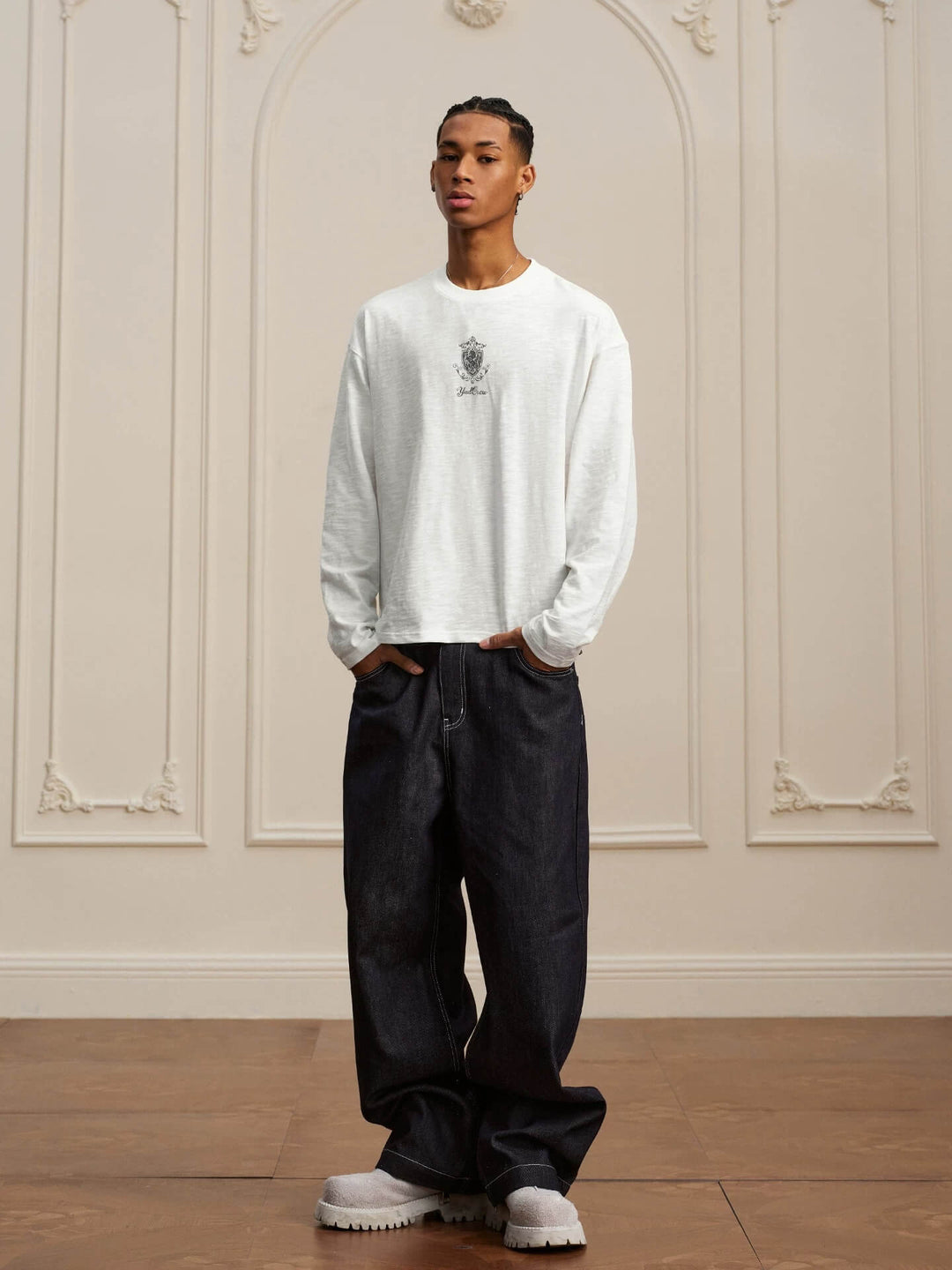 YADcrew Horse Vintage Print Long Sleeve Tee | Face 3 Face