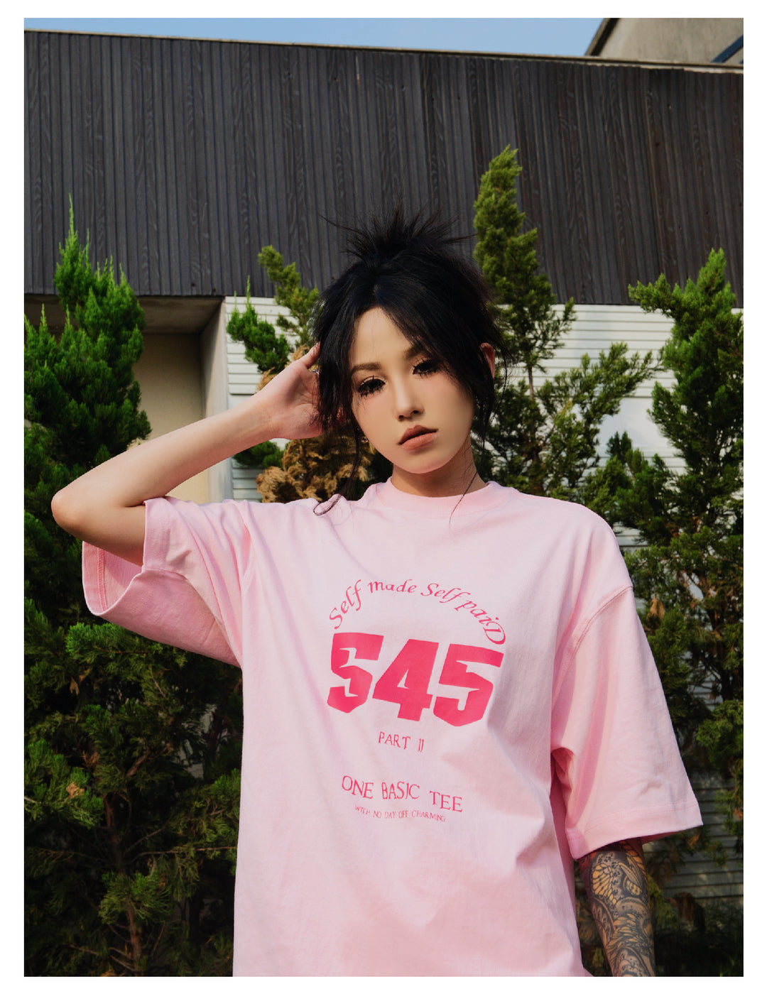 S45 Text Typography Basic Print Tee | Face 3 Face