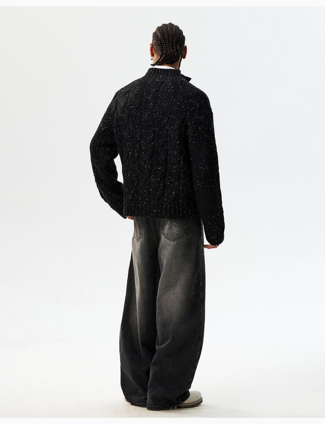 MEDM Speckled Cable Knit Cardigan | Face 3 Face