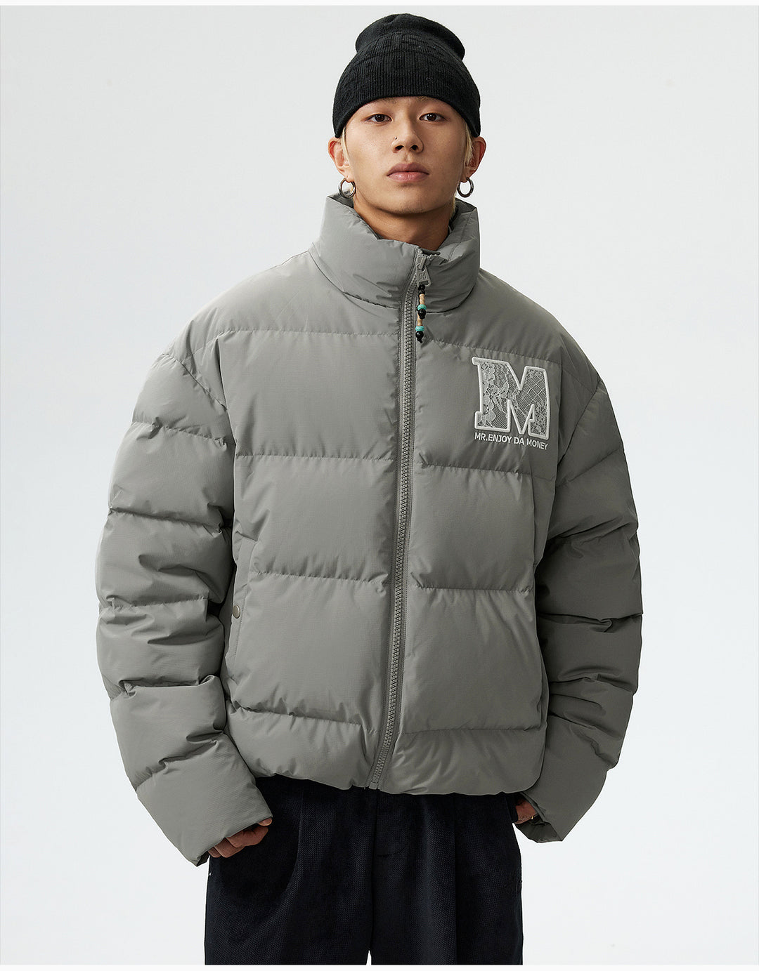 MEDM 3D Embroidered Lace Puffer Jacket | Face 3 Face