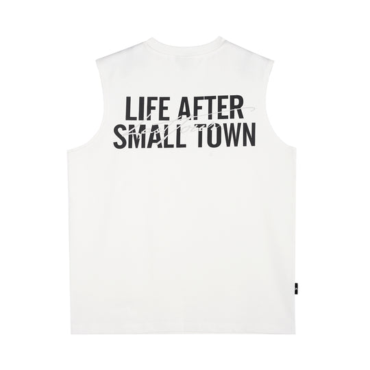 Small Town Kid Logo Print Sleeveless Tee | Face 3 Face