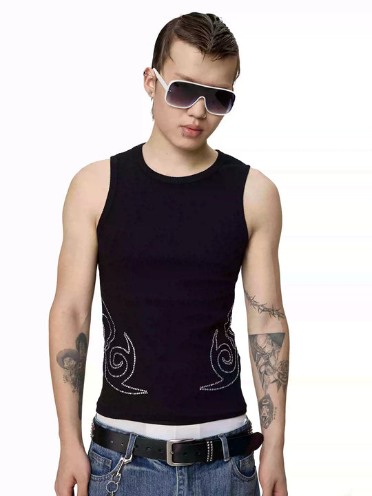 KARMANISTIC Rhinestone Embellished Tank Top | Face 3 Face