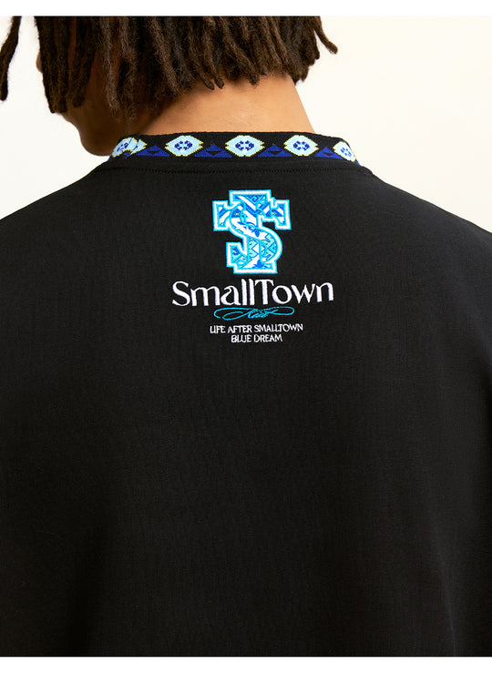 Small Town Kid STKD Embroidered Ethnic Pattern Pearl Tee | Face 3 Face