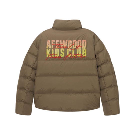 AFGK Gradient Logo Print and Embroidery Down Jacket | Face 3 Face