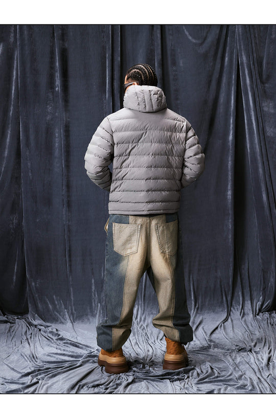 1807 Washed Fade Nylon Lightweight Down Jacket | Face 3 Face